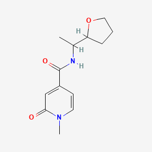 molecular formula C13H18N2O3 B7511469 1-methyl-2-oxo-N-[1-(oxolan-2-yl)ethyl]pyridine-4-carboxamide 