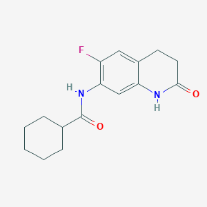 molecular formula C16H19FN2O2 B7511490 N-(6-fluoro-2-oxo-3,4-dihydro-1H-quinolin-7-yl)cyclohexanecarboxamide 