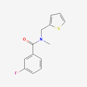 molecular formula C13H12FNOS B7511497 3-fluoro-N-methyl-N-(thiophen-2-ylmethyl)benzamide 