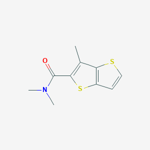 molecular formula C10H11NOS2 B7511500 N,N,6-trimethylthieno[3,2-b]thiophene-5-carboxamide 