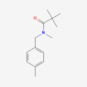molecular formula C14H21NO B7511511 N,2,2-trimethyl-N-[(4-methylphenyl)methyl]propanamide 