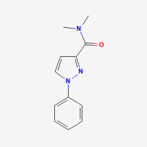 molecular formula C12H13N3O B7511519 N,N-dimethyl-1-phenylpyrazole-3-carboxamide 