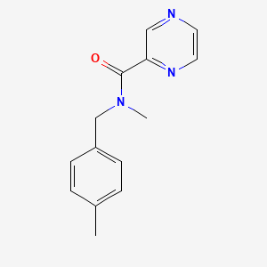 molecular formula C14H15N3O B7511520 N-methyl-N-[(4-methylphenyl)methyl]pyrazine-2-carboxamide 