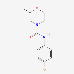 molecular formula C12H15BrN2O2 B7511528 N-(4-bromophenyl)-2-methylmorpholine-4-carboxamide 