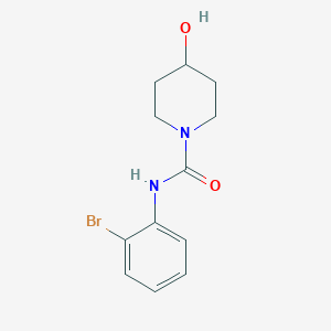 molecular formula C12H15BrN2O2 B7511539 N-(2-bromophenyl)-4-hydroxypiperidine-1-carboxamide 