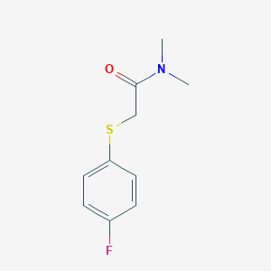molecular formula C10H12FNOS B7511556 2-(4-fluorophenyl)sulfanyl-N,N-dimethylacetamide 