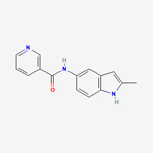 molecular formula C15H13N3O B7511567 N-(2-methyl-1H-indol-5-yl)pyridine-3-carboxamide 