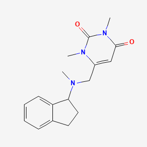 molecular formula C17H21N3O2 B7511585 6-[[2,3-dihydro-1H-inden-1-yl(methyl)amino]methyl]-1,3-dimethylpyrimidine-2,4-dione 