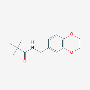 molecular formula C14H19NO3 B7511602 N-(2,3-dihydro-1,4-benzodioxin-6-ylmethyl)-2,2-dimethylpropanamide 