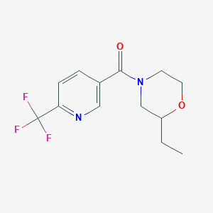 molecular formula C13H15F3N2O2 B7511605 (2-Ethylmorpholin-4-yl)-[6-(trifluoromethyl)pyridin-3-yl]methanone 