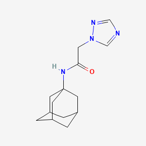 molecular formula C14H20N4O B7511610 N-(1-adamantyl)-2-(1,2,4-triazol-1-yl)acetamide 