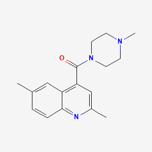 molecular formula C17H21N3O B7511618 (2,6-Dimethylquinolin-4-yl)-(4-methylpiperazin-1-yl)methanone 