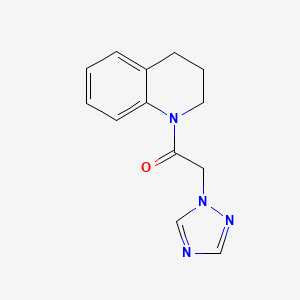 molecular formula C13H14N4O B7511631 1-(3,4-dihydro-2H-quinolin-1-yl)-2-(1,2,4-triazol-1-yl)ethanone 