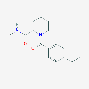 molecular formula C17H24N2O2 B7511632 N-methyl-1-(4-propan-2-ylbenzoyl)piperidine-2-carboxamide 
