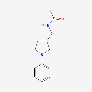 molecular formula C13H18N2O B7511647 N-[(1-phenylpyrrolidin-3-yl)methyl]acetamide 