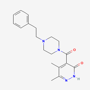 3,4-dimethyl-5-[4-(2-phenylethyl)piperazine-1-carbonyl]-1H-pyridazin-6-one