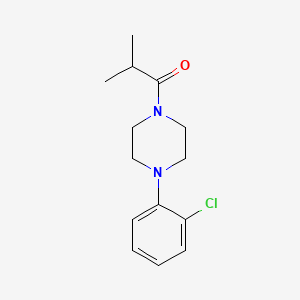 molecular formula C14H19ClN2O B7511686 1-[4-(2-Chlorophenyl)piperazin-1-yl]-2-methylpropan-1-one 