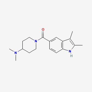 molecular formula C18H25N3O B7511694 [4-(dimethylamino)piperidin-1-yl]-(2,3-dimethyl-1H-indol-5-yl)methanone 