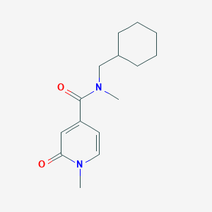 molecular formula C15H22N2O2 B7511698 N-(cyclohexylmethyl)-N,1-dimethyl-2-oxopyridine-4-carboxamide 
