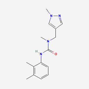 molecular formula C15H20N4O B7511703 3-(2,3-Dimethylphenyl)-1-methyl-1-[(1-methylpyrazol-4-yl)methyl]urea 