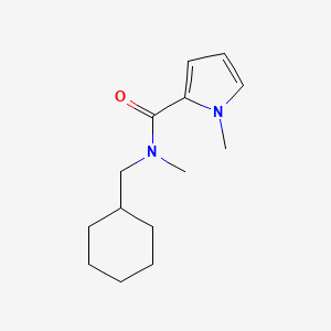 molecular formula C14H22N2O B7511724 N-(cyclohexylmethyl)-N,1-dimethylpyrrole-2-carboxamide 