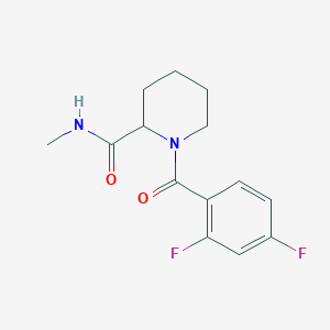 molecular formula C14H16F2N2O2 B7511737 1-(2,4-difluorobenzoyl)-N-methylpiperidine-2-carboxamide 