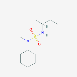 molecular formula C12H26N2O2S B7511742 [Methyl(3-methylbutan-2-ylsulfamoyl)amino]cyclohexane 