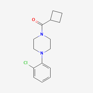 molecular formula C15H19ClN2O B7511752 [4-(2-Chlorophenyl)piperazin-1-yl]-cyclobutylmethanone 