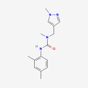 molecular formula C15H20N4O B7511762 3-(2,4-Dimethylphenyl)-1-methyl-1-[(1-methylpyrazol-4-yl)methyl]urea 