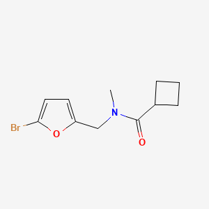 molecular formula C11H14BrNO2 B7511782 N-[(5-bromofuran-2-yl)methyl]-N-methylcyclobutanecarboxamide 