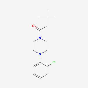 molecular formula C16H23ClN2O B7511790 1-[4-(2-Chlorophenyl)piperazin-1-yl]-3,3-dimethylbutan-1-one 
