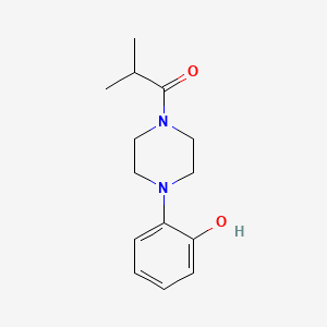 molecular formula C14H20N2O2 B7511799 1-[4-(2-Hydroxyphenyl)piperazin-1-yl]-2-methylpropan-1-one 