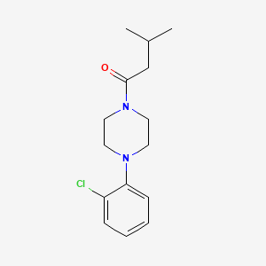 molecular formula C15H21ClN2O B7511810 1-[4-(2-Chlorophenyl)piperazin-1-yl]-3-methylbutan-1-one 