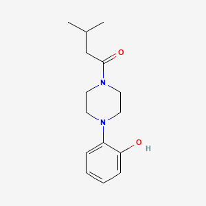 molecular formula C15H22N2O2 B7511817 1-[4-(2-Hydroxyphenyl)piperazin-1-yl]-3-methylbutan-1-one 
