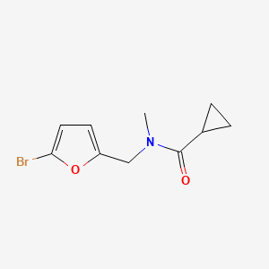 molecular formula C10H12BrNO2 B7511862 N-[(5-bromofuran-2-yl)methyl]-N-methylcyclopropanecarboxamide 