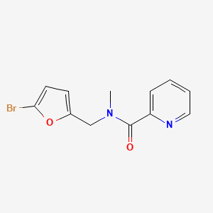molecular formula C12H11BrN2O2 B7511896 N-[(5-bromofuran-2-yl)methyl]-N-methylpyridine-2-carboxamide 