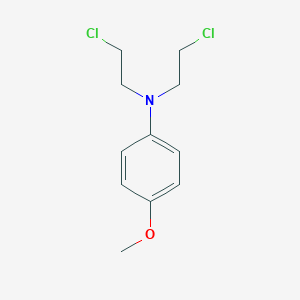 molecular formula C11H15Cl2NO B075119 p-ANISIDINE, N,N-BIS(2-CHLOROETHYL)- CAS No. 1448-52-8