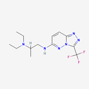 molecular formula C13H19F3N6 B7511903 2-N,2-N-diethyl-1-N-[3-(trifluoromethyl)-[1,2,4]triazolo[4,3-b]pyridazin-6-yl]propane-1,2-diamine 