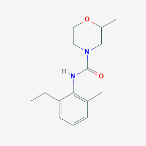 molecular formula C15H22N2O2 B7511923 N-(2-ethyl-6-methylphenyl)-2-methylmorpholine-4-carboxamide 