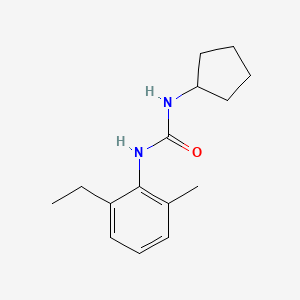 molecular formula C15H22N2O B7511925 1-Cyclopentyl-3-(2-ethyl-6-methylphenyl)urea 