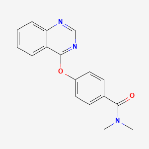 molecular formula C17H15N3O2 B7511933 N,N-dimethyl-4-quinazolin-4-yloxybenzamide 
