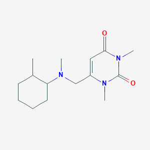 molecular formula C15H25N3O2 B7511937 1,3-Dimethyl-6-[[methyl-(2-methylcyclohexyl)amino]methyl]pyrimidine-2,4-dione 