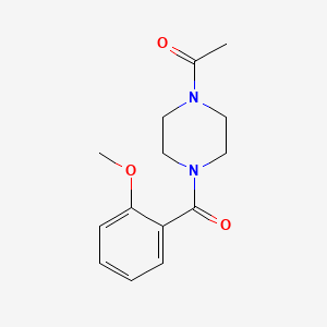 molecular formula C14H18N2O3 B7511947 1-[4-(2-Methoxybenzoyl)piperazin-1-yl]ethanone 