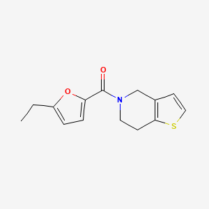 molecular formula C14H15NO2S B7511953 6,7-dihydro-4H-thieno[3,2-c]pyridin-5-yl-(5-ethylfuran-2-yl)methanone 