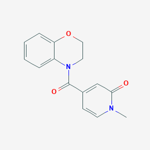 molecular formula C15H14N2O3 B7511973 4-(2,3-Dihydro-1,4-benzoxazine-4-carbonyl)-1-methylpyridin-2-one 