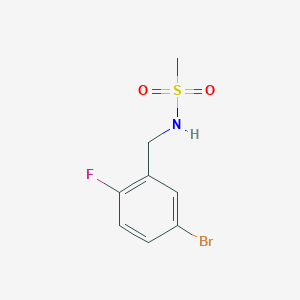 molecular formula C8H9BrFNO2S B7511981 N-(5-bromo-2-fluorobenzyl)methanesulfonamide 
