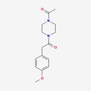 molecular formula C15H20N2O3 B7511987 1-(4-Acetylpiperazin-1-yl)-2-(4-methoxyphenyl)ethanone 