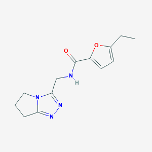 molecular formula C13H16N4O2 B7512000 N-(6,7-dihydro-5H-pyrrolo[2,1-c][1,2,4]triazol-3-ylmethyl)-5-ethylfuran-2-carboxamide 