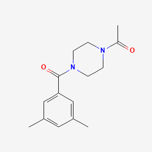 molecular formula C15H20N2O2 B7512020 1-[4-(3,5-Dimethylbenzoyl)piperazin-1-yl]ethanone 