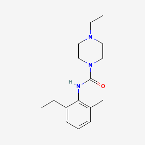 molecular formula C16H25N3O B7512037 4-ethyl-N-(2-ethyl-6-methylphenyl)piperazine-1-carboxamide 